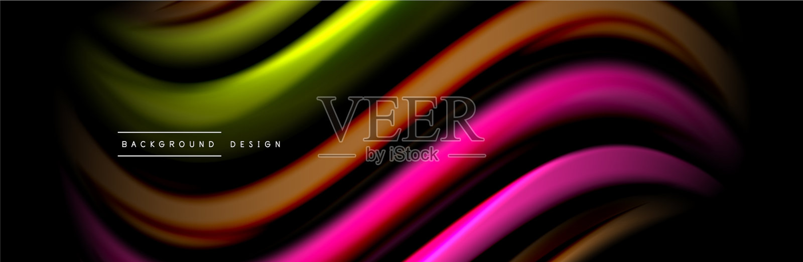 丝绸和流畅的流波海报设计色彩插画图片素材