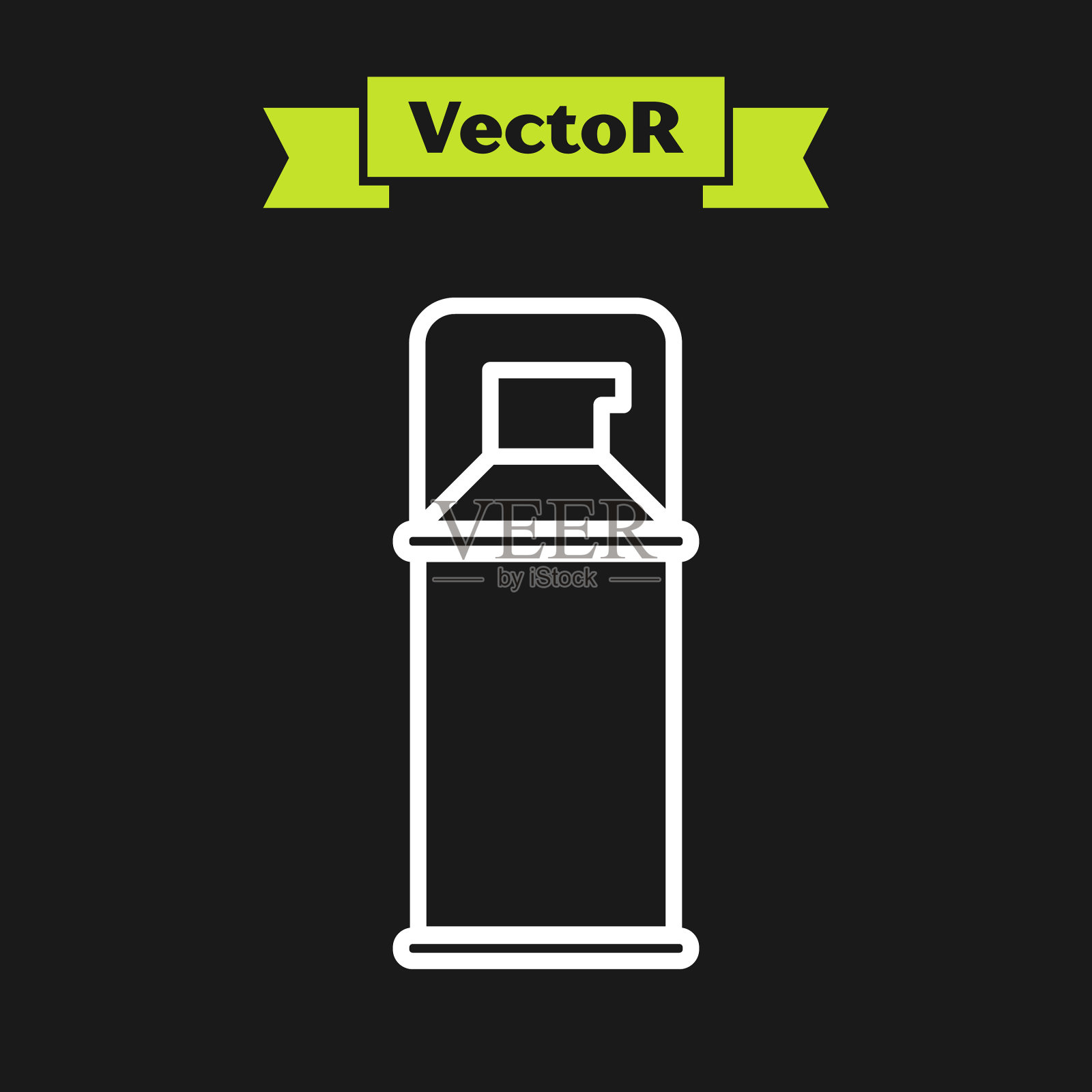 白色线条剃须凝胶泡沫图标孤立在黑色插画图片素材