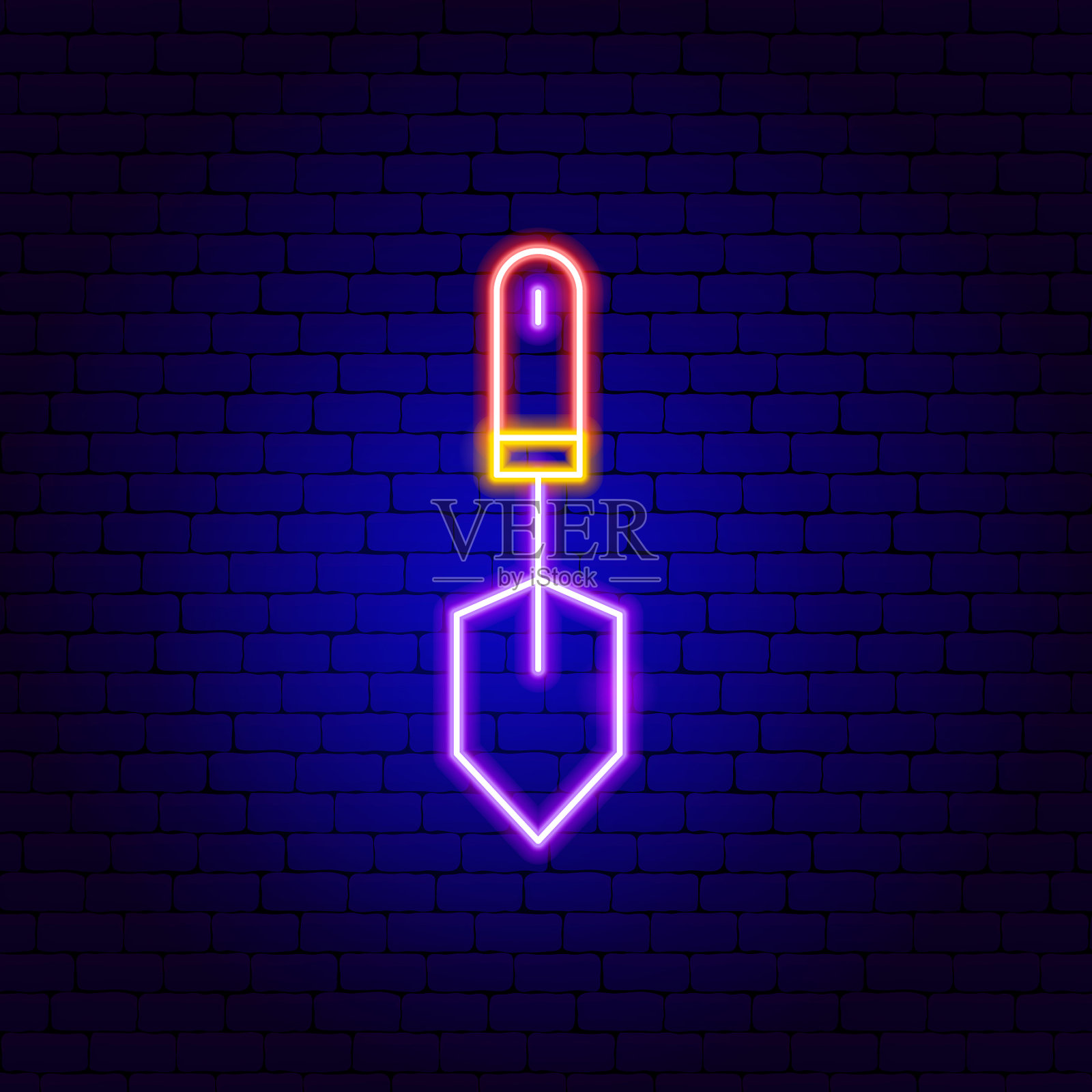 园铲霓虹招牌插画图片素材