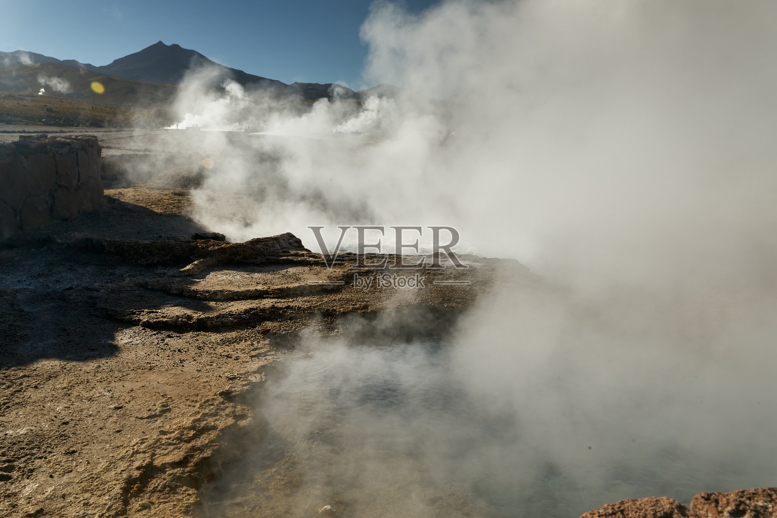 早上好，安托法加斯塔的圣佩德罗·德·阿塔卡马照片摄影图片