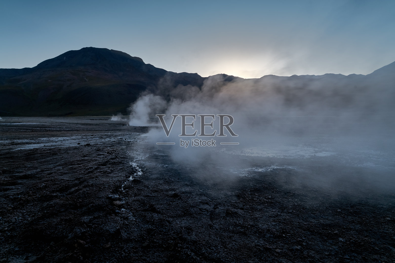 早上好，安托法加斯塔的圣佩德罗·德·阿塔卡马照片摄影图片