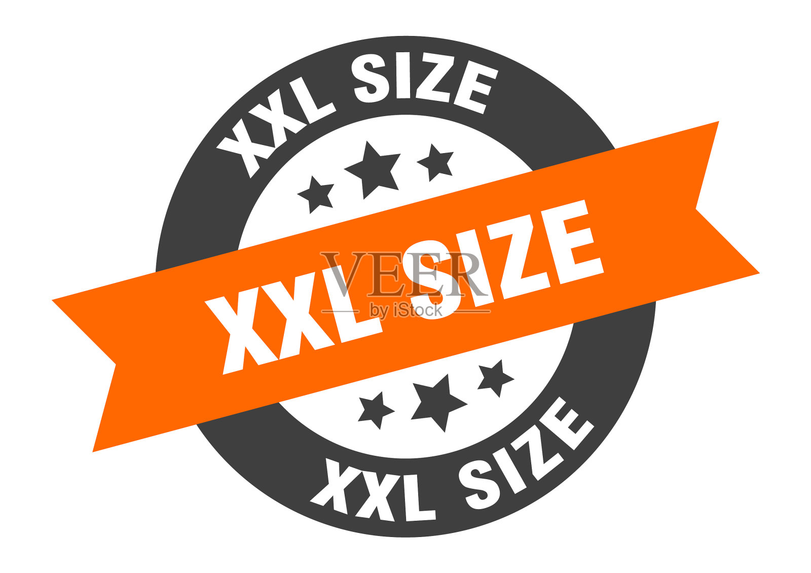XXL尺寸标志XXL尺寸圆丝带贴纸XXL插画图片素材