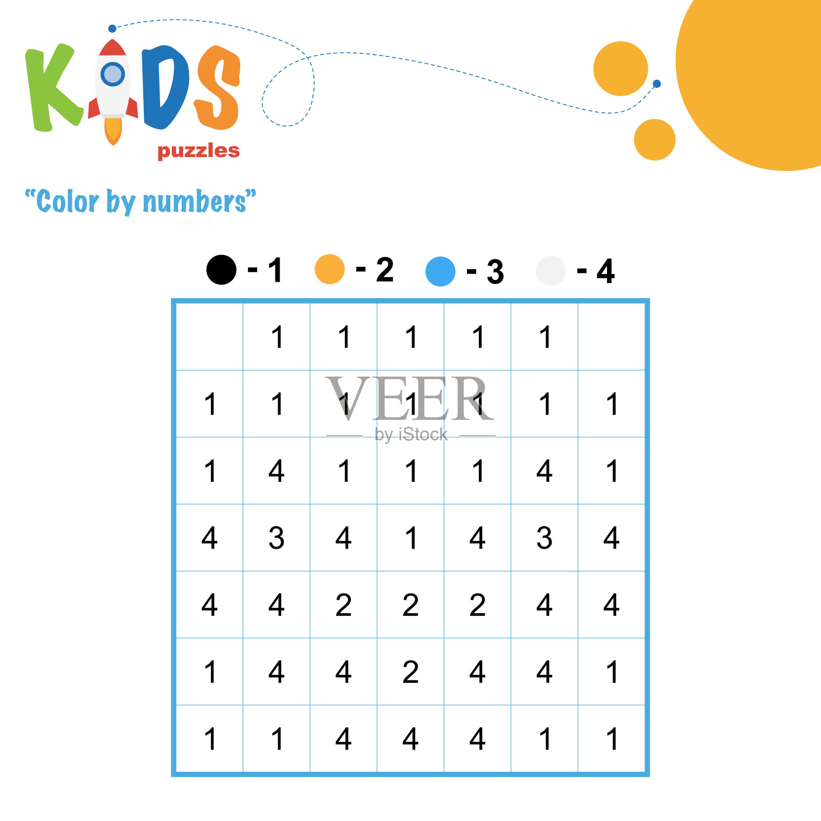 颜色的数字。数学像素难题。插画图片素材