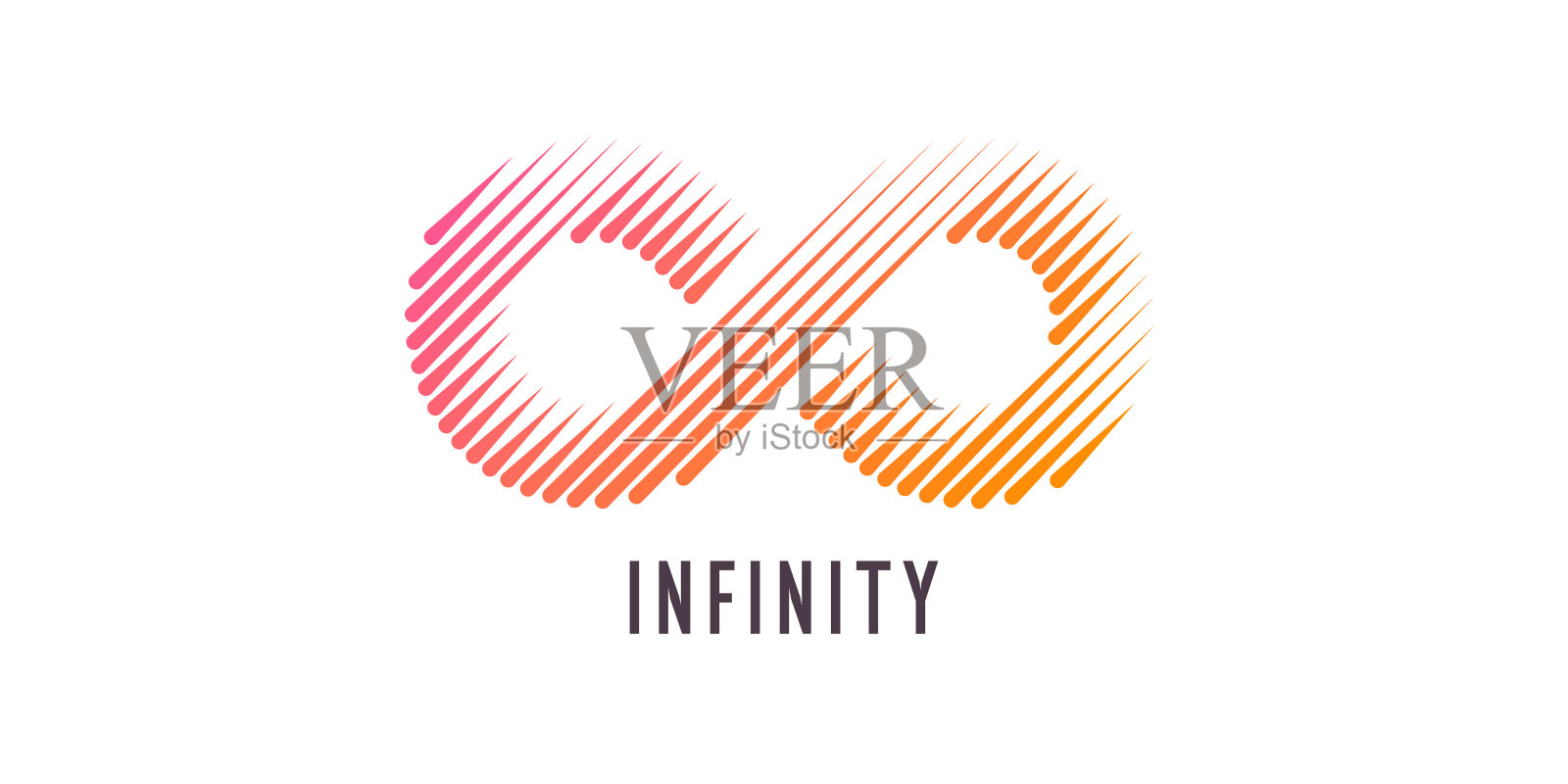 现代图形中的无穷大符号。插画图片素材