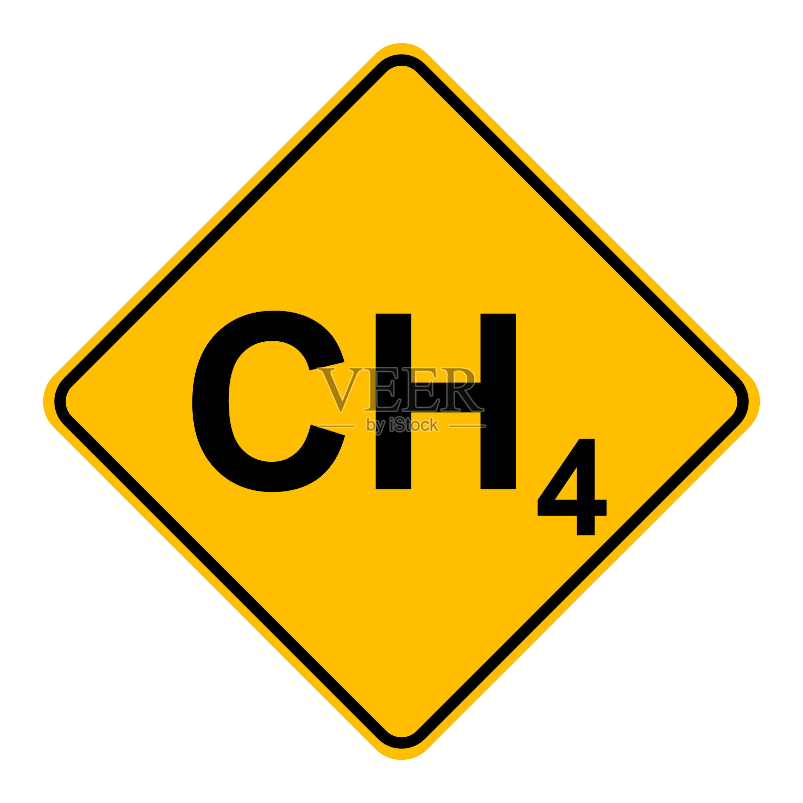 沼气和路标插画图片素材