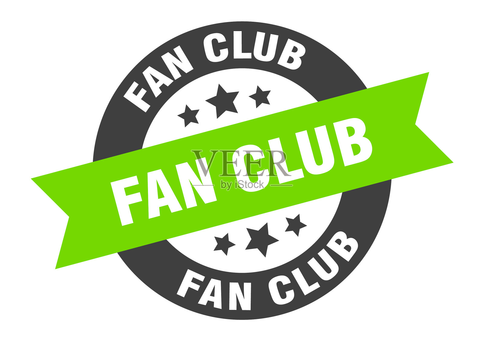 扇子俱乐部标志扇子俱乐部圆丝带贴纸扇子插画图片素材