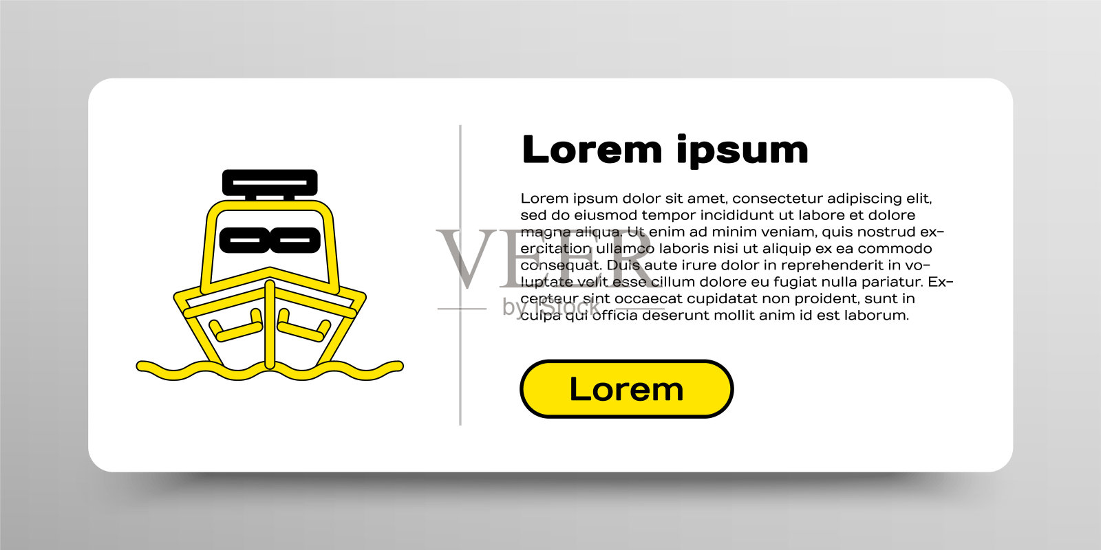 线船图标隔离在白色背景上。彩色轮廓概念。向量插画图片素材