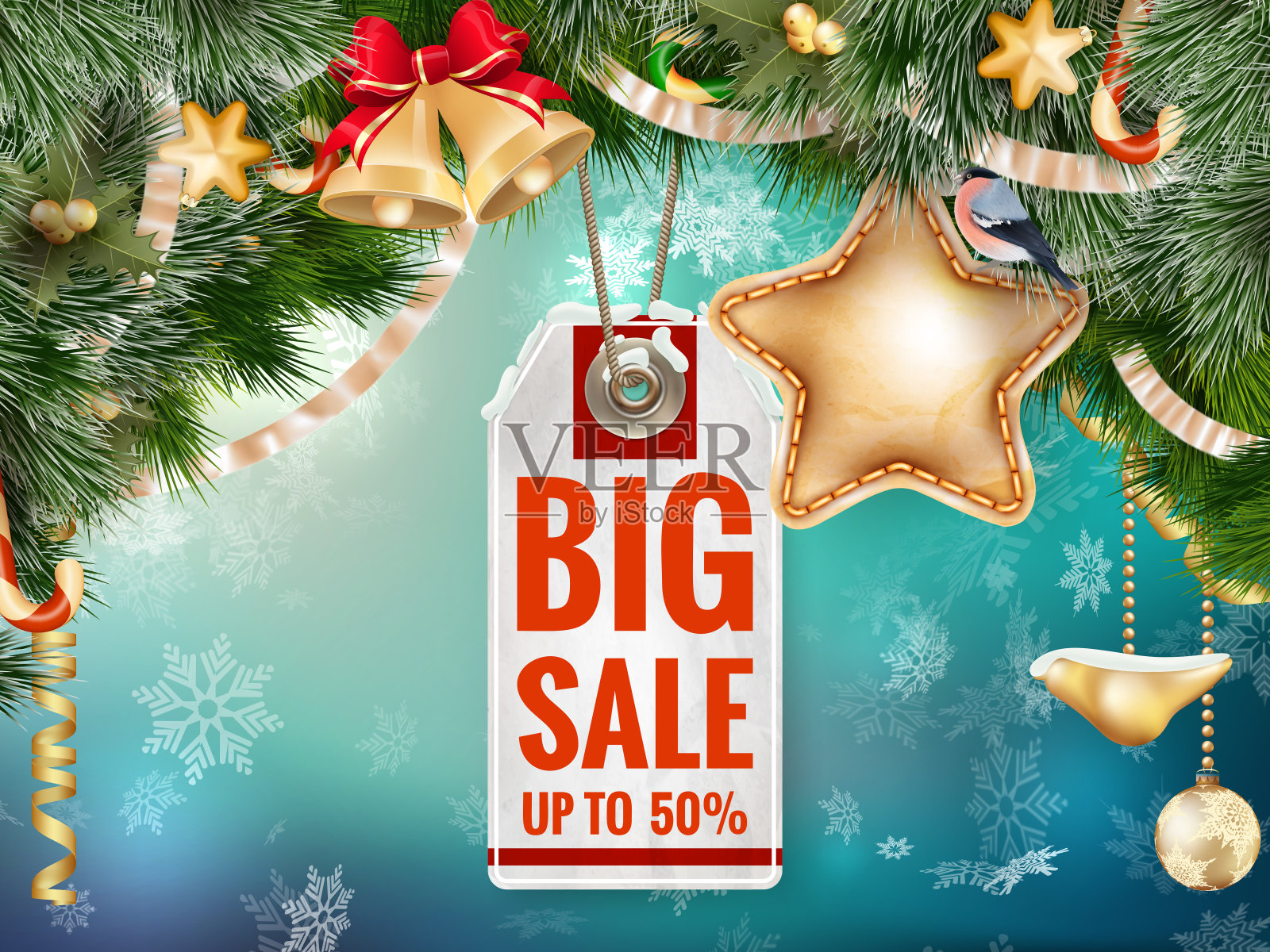 圣诞节销售标签。每股收益10设计模板素材