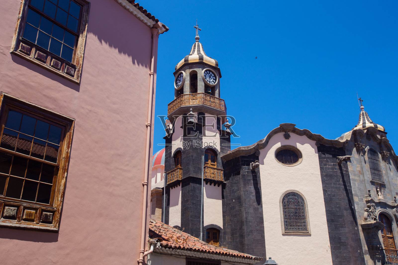 西班牙特内里费岛La Orotava的建筑照片摄影图片