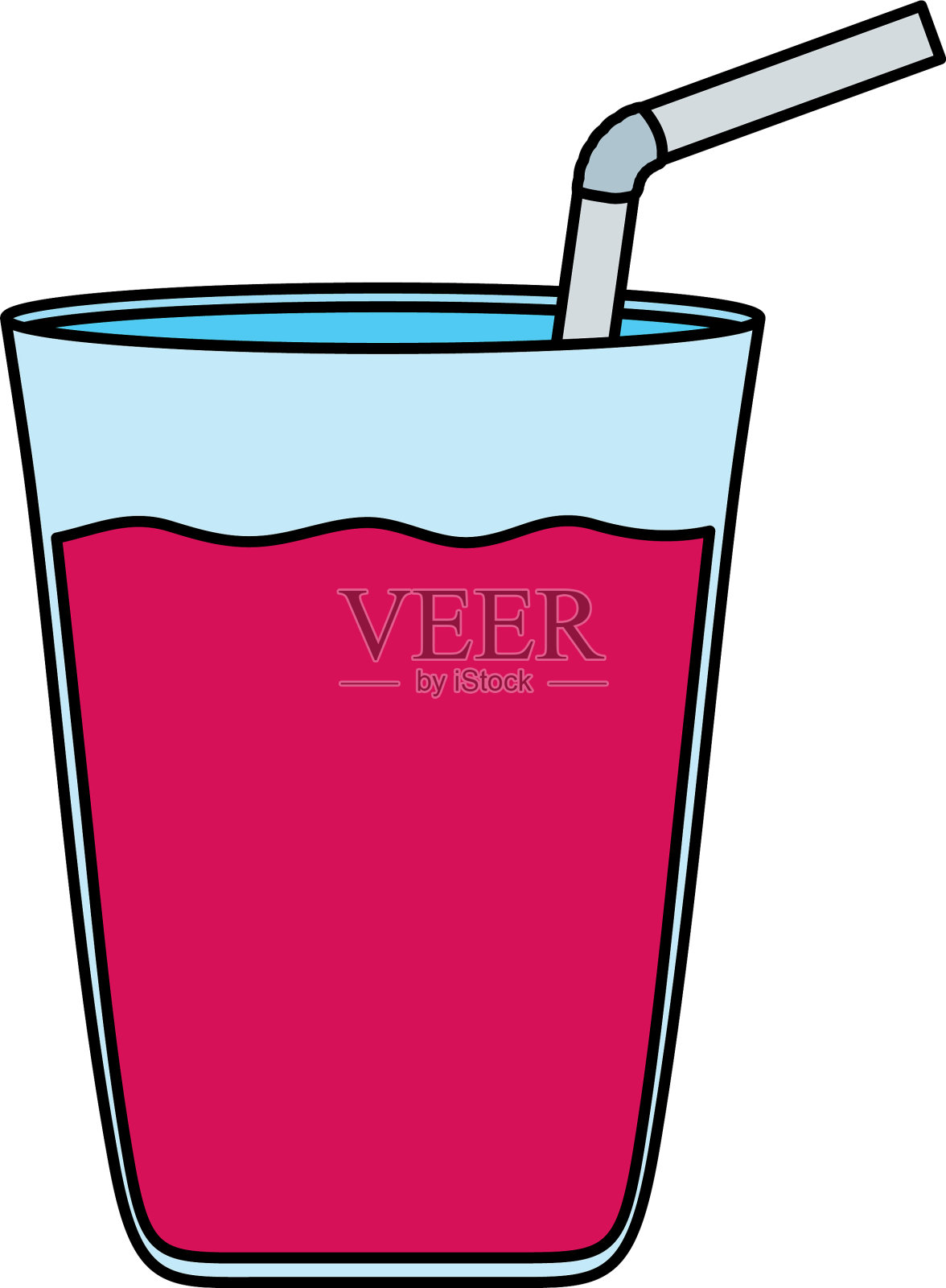 果汁在玻璃饮料图标设计元素图片