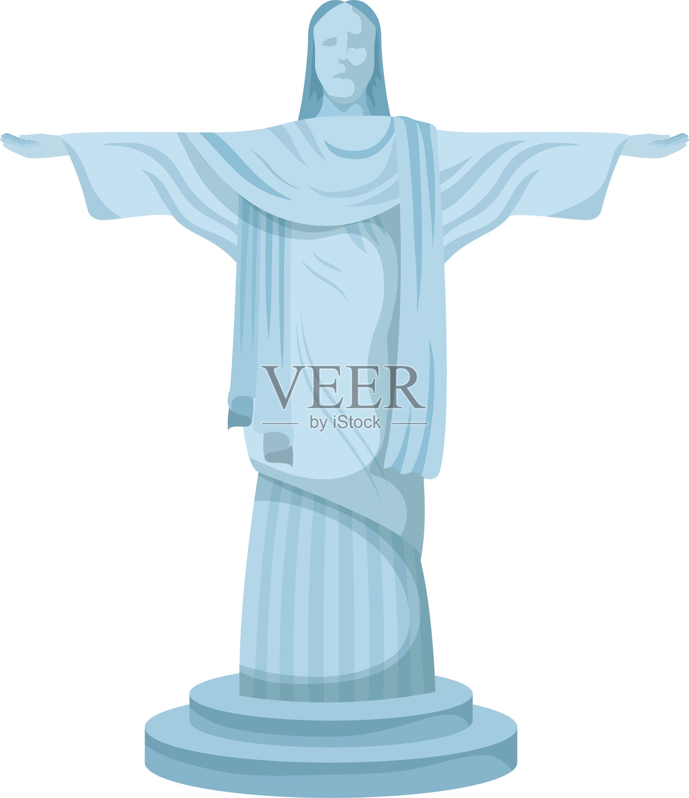 科瓦德基督纪念碑巴西图标设计元素图片