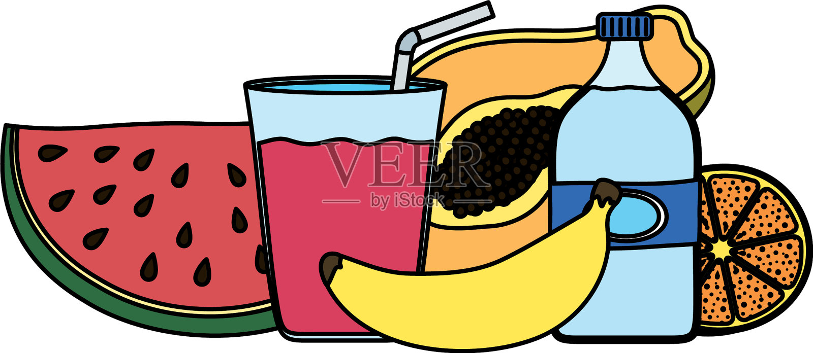 健康生活方式设置图标设计元素图片