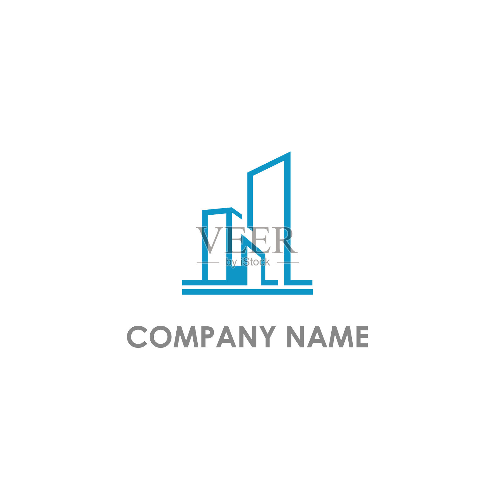 现代建筑公司标志插画图片素材