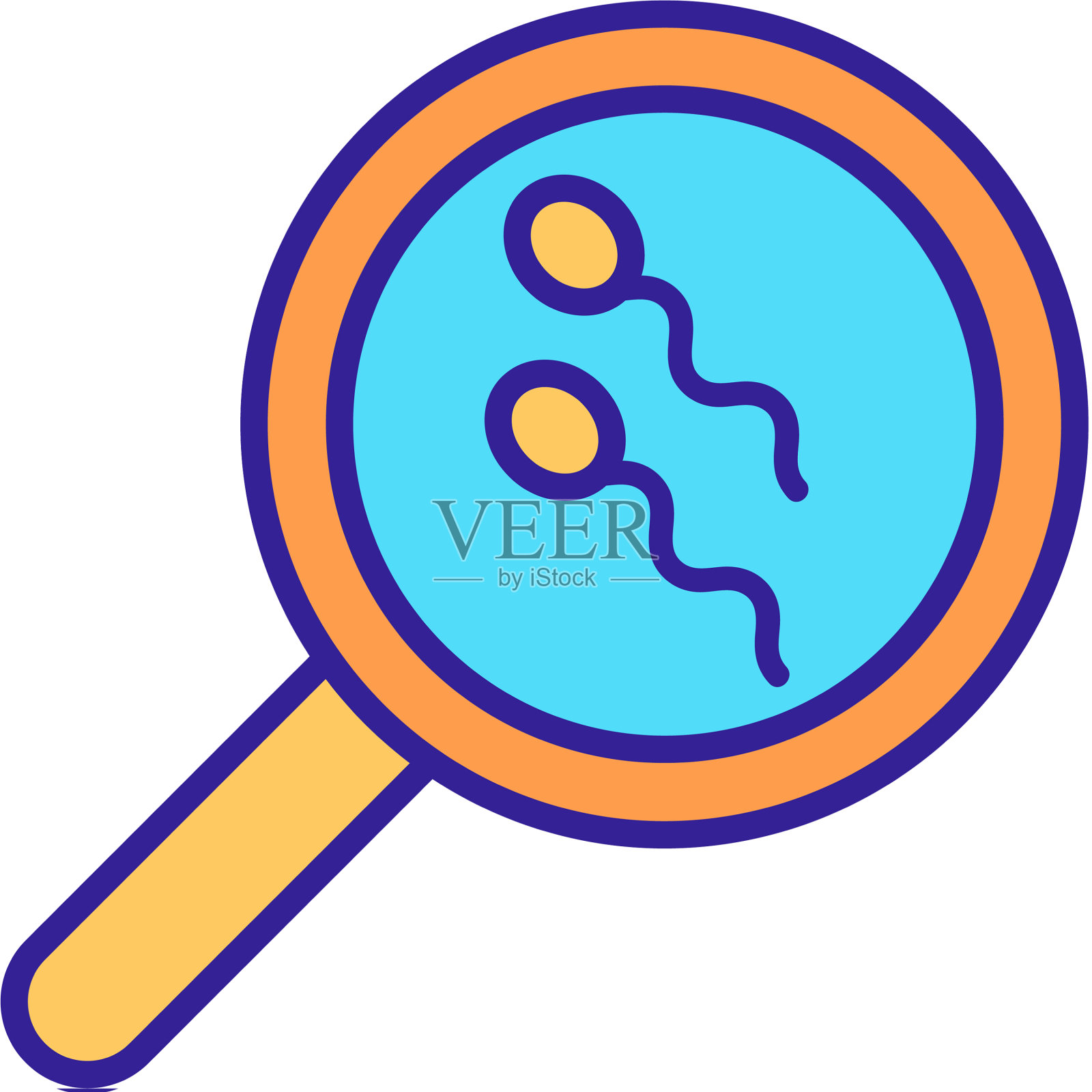 DNA精子图标孤立轮廓符号图标素材