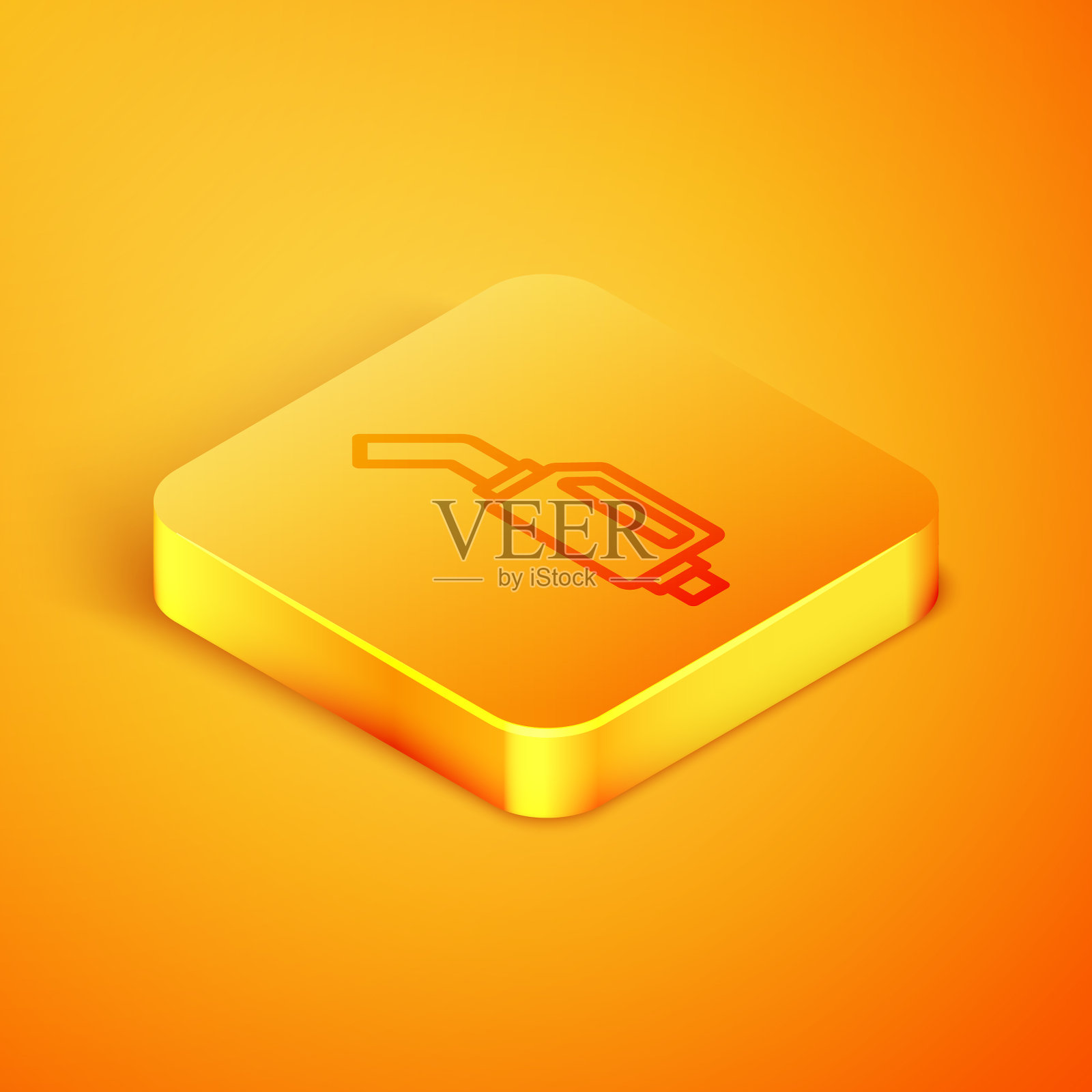 等距线汽油泵喷嘴图标隔离插画图片素材