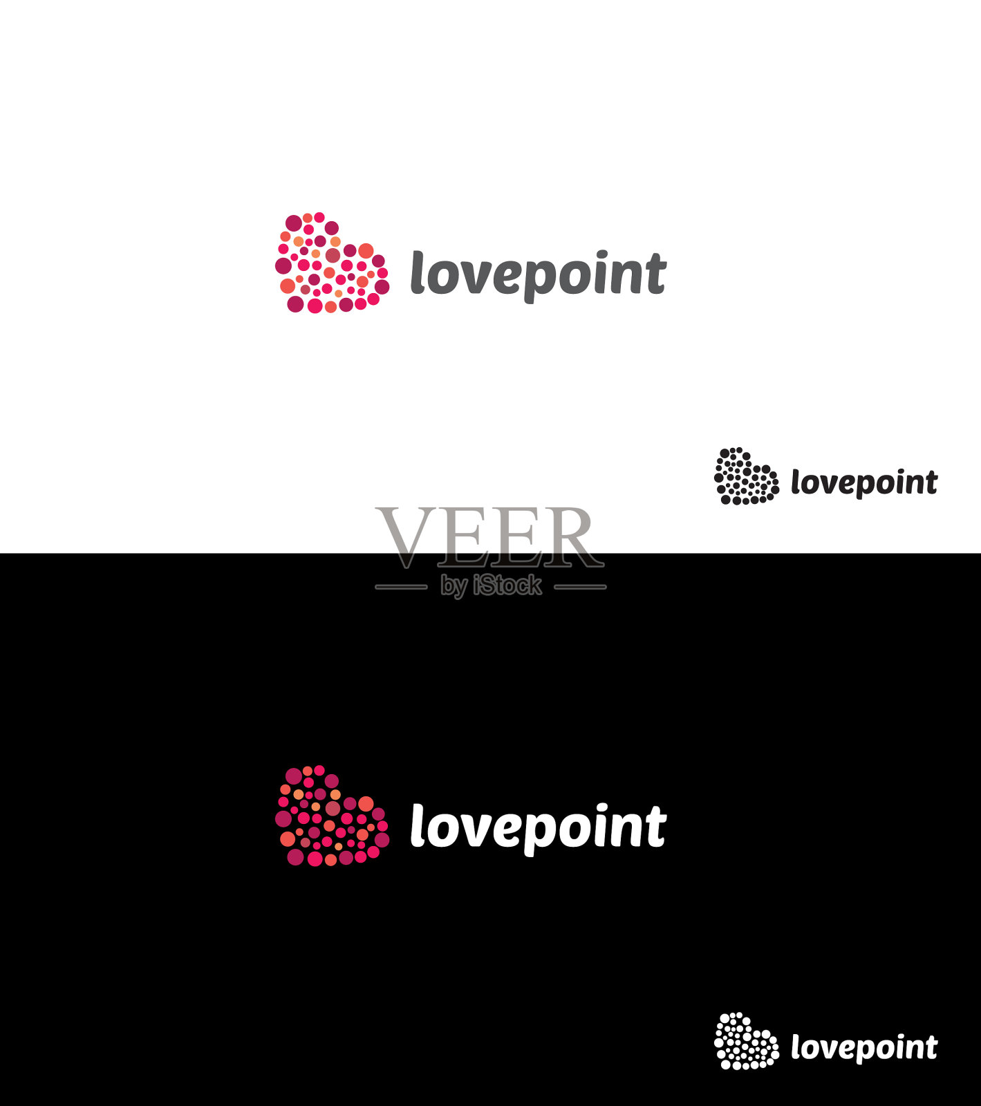 爱的情人标志从点插画图片素材