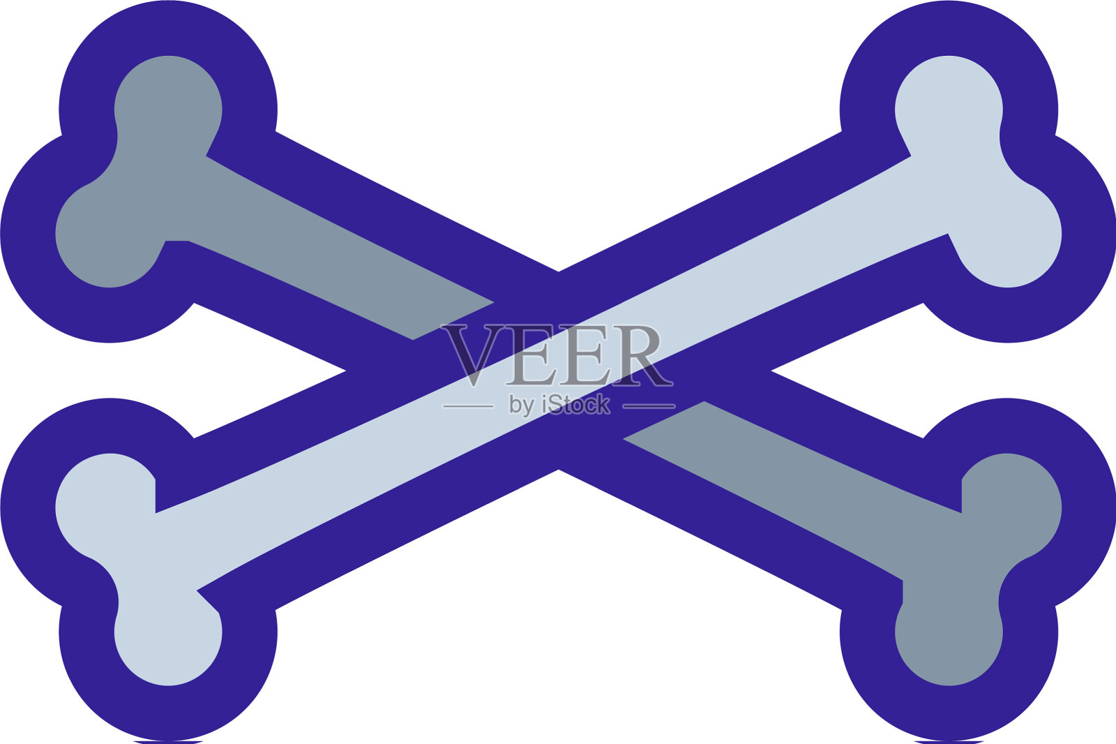 骨图标孤立轮廓符号设计元素图片