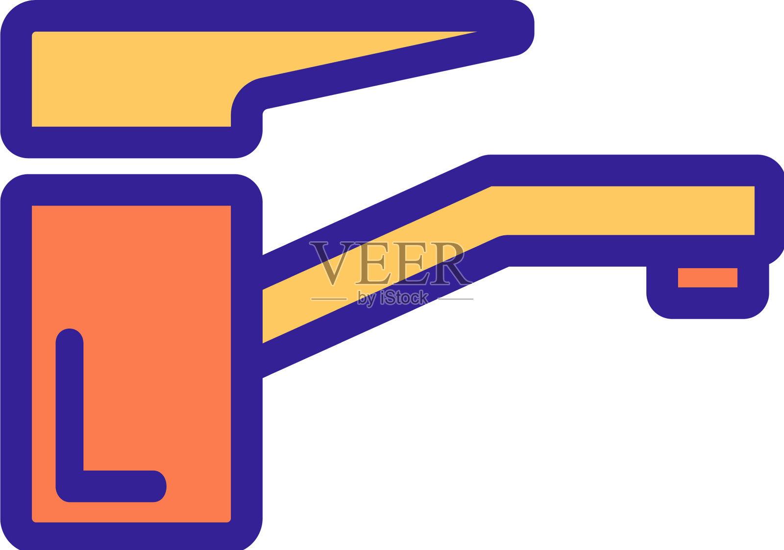 水搅拌机图标孤立的轮廓符号设计元素图片