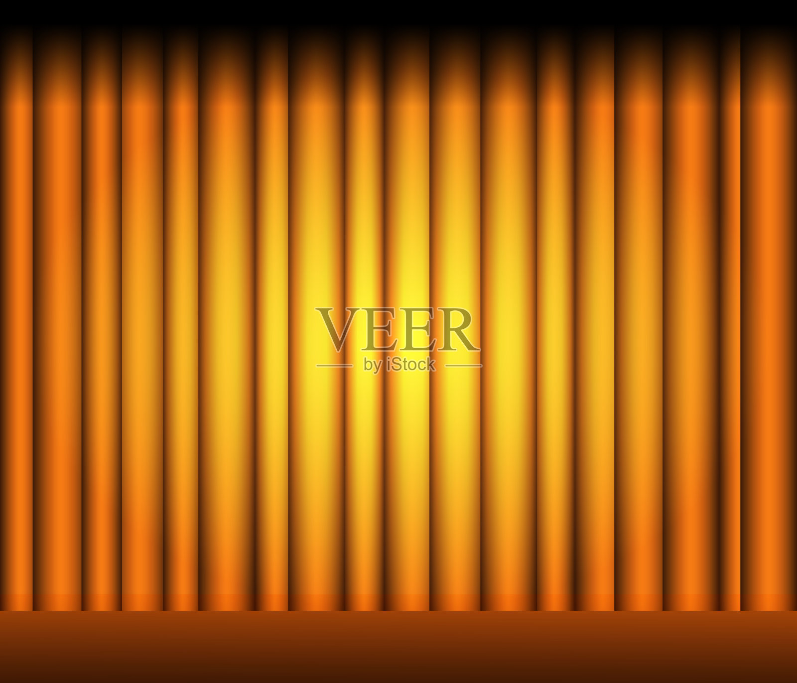 金色明亮的布帘背景插画图片素材