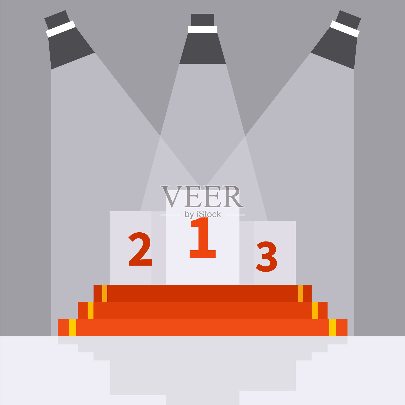 想象一个有红地毯的基座插画图片素材