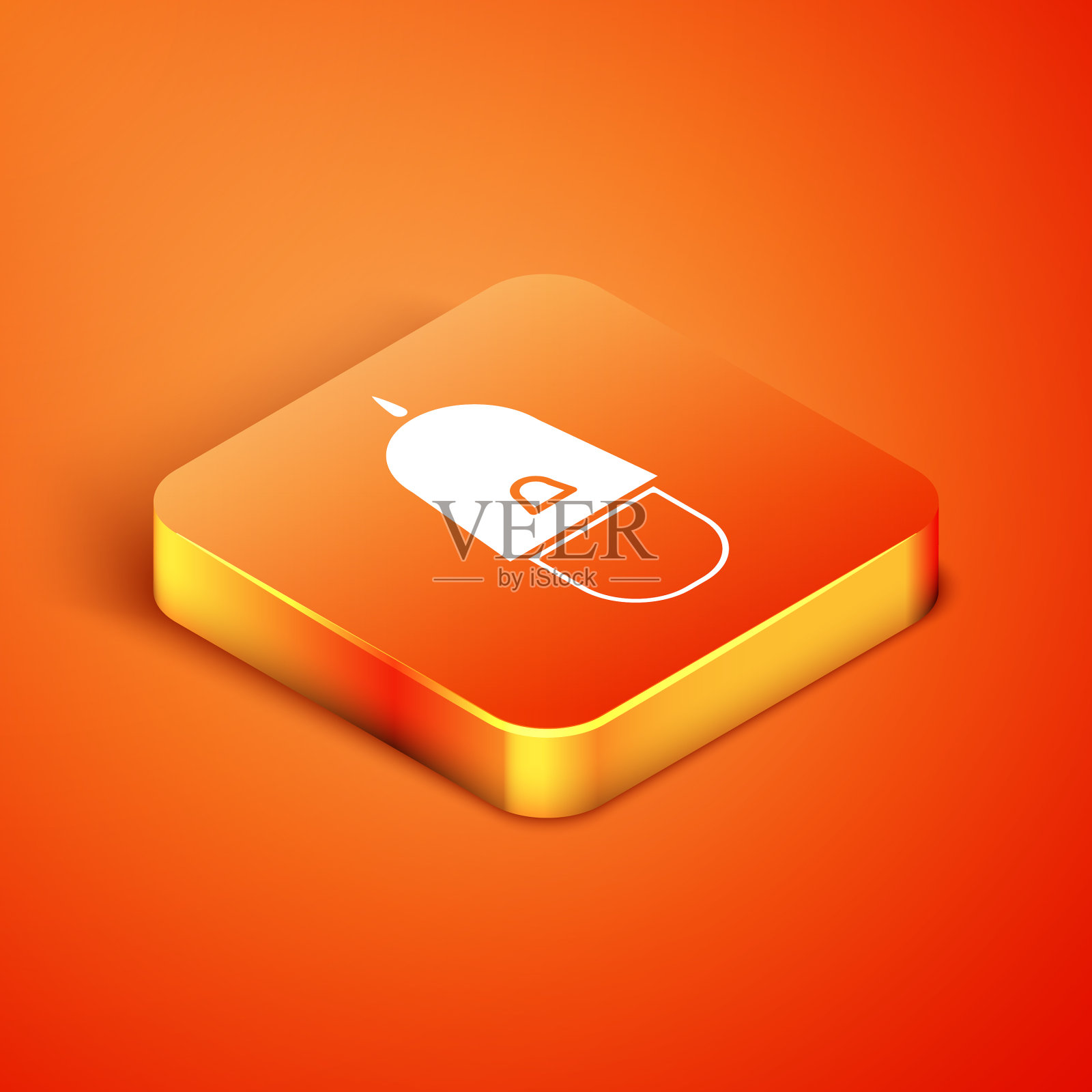 与帽徽图标隔离的等距警察帽图标素材