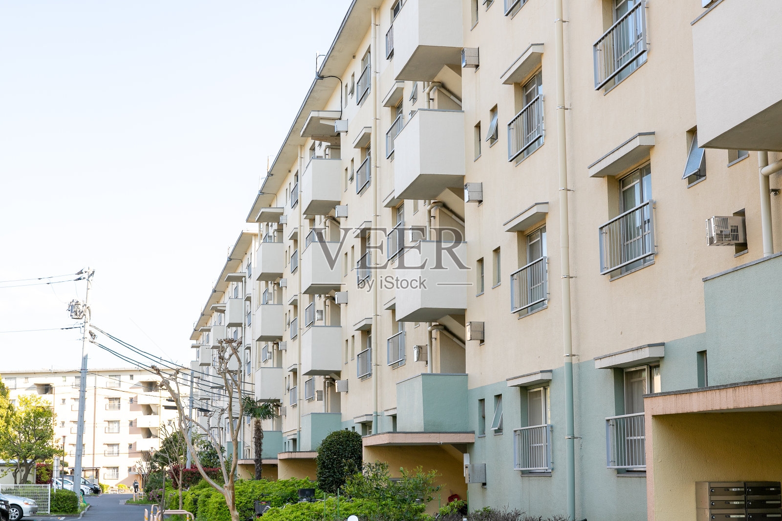 日本千叶县船桥市南饭堂站附近的一个住宅区照片摄影图片