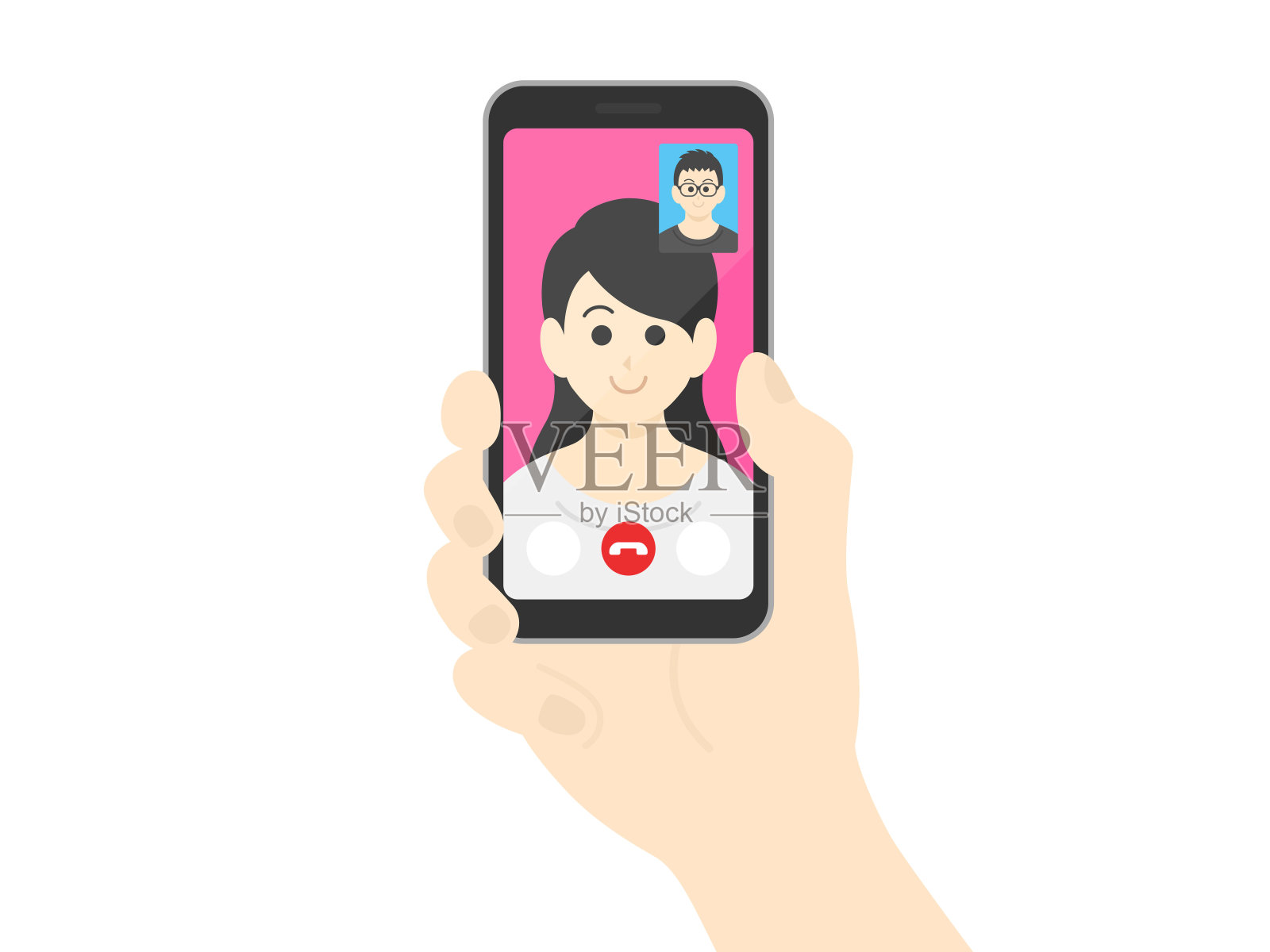 视频通话插画图片素材