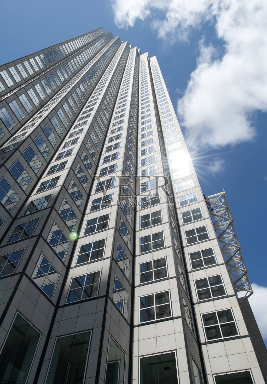 阳光反射的迈阿密摩天大楼照片摄影图片