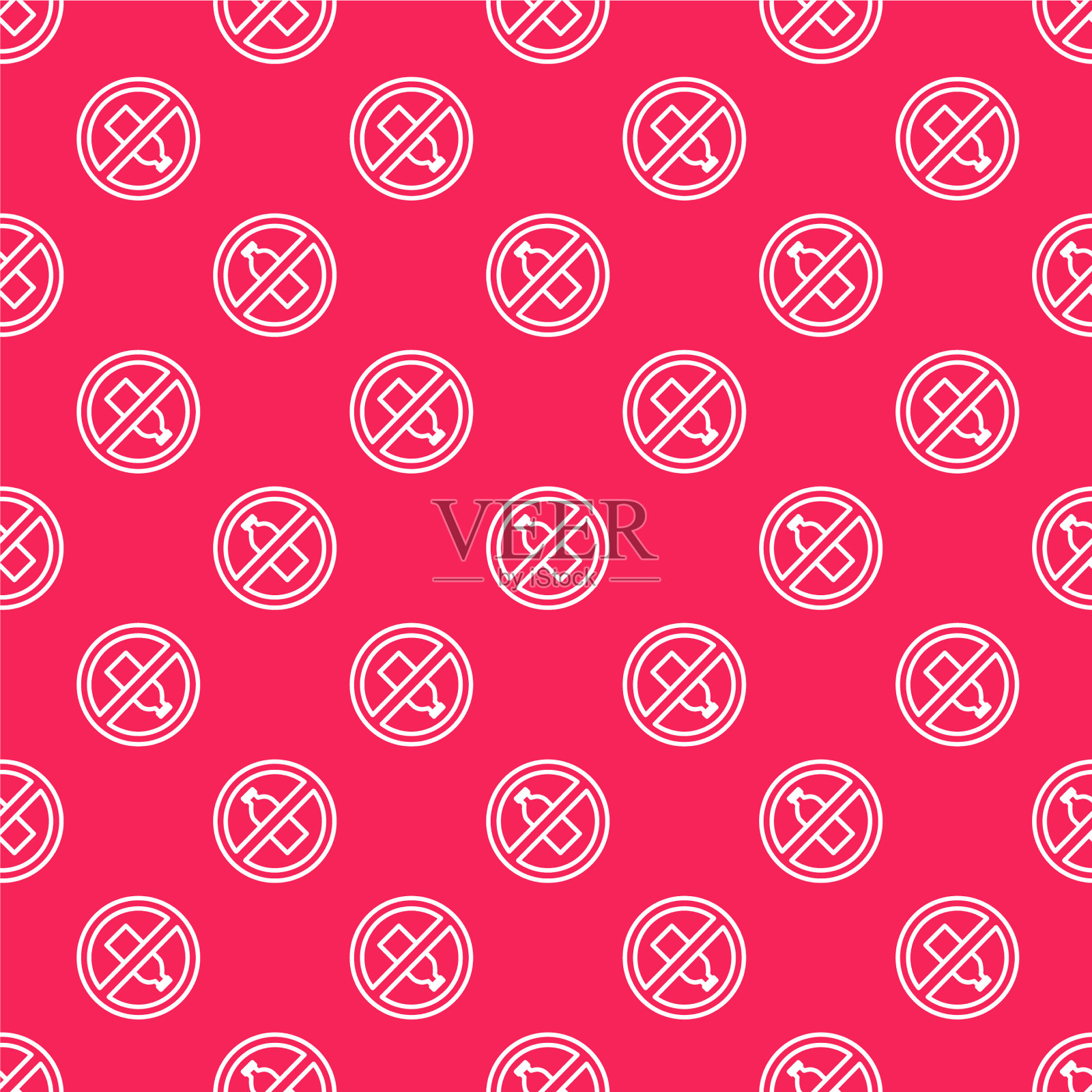 白线无塑料瓶图标隔离插画图片素材