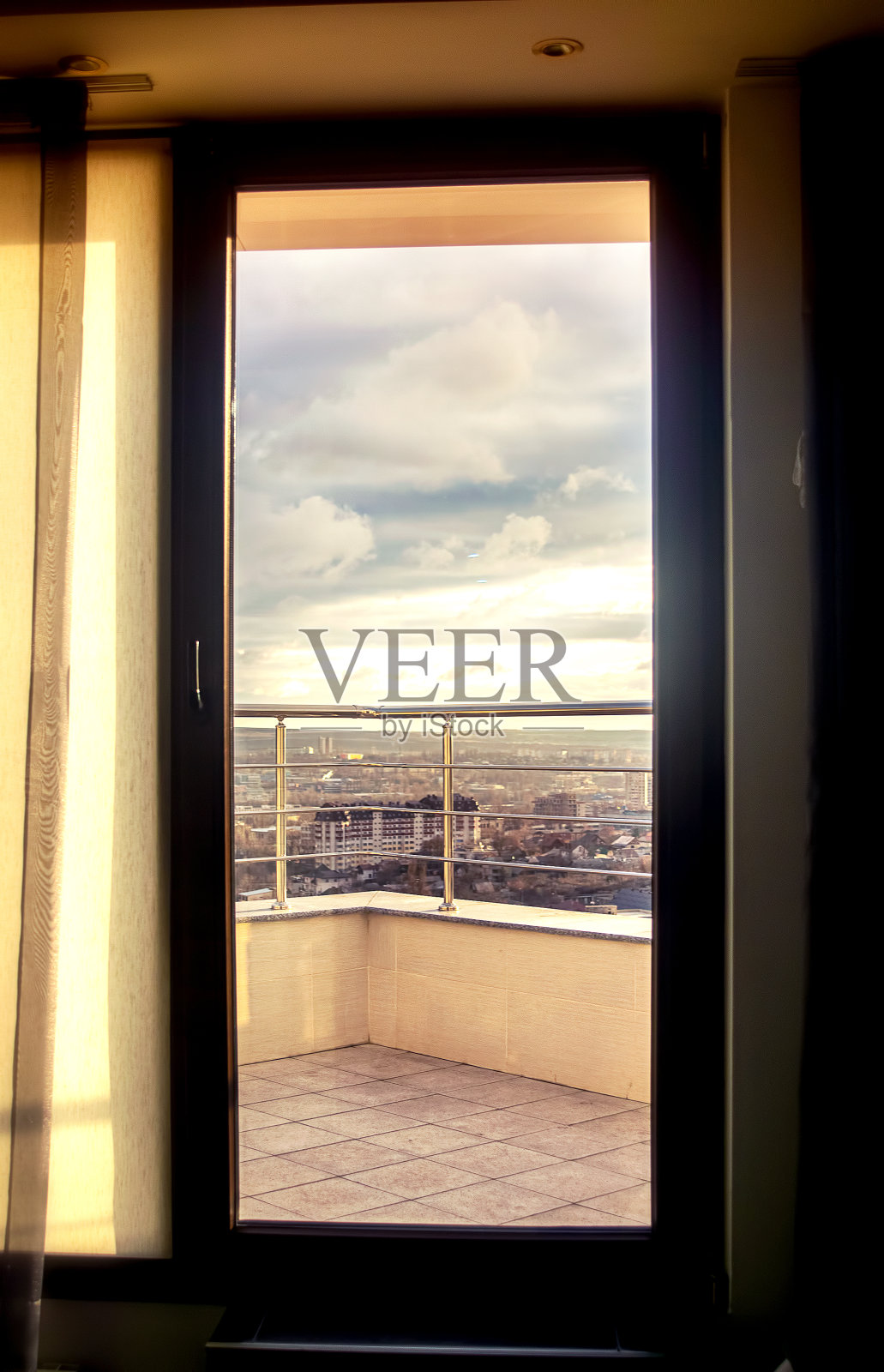 阳台上的观点照片摄影图片