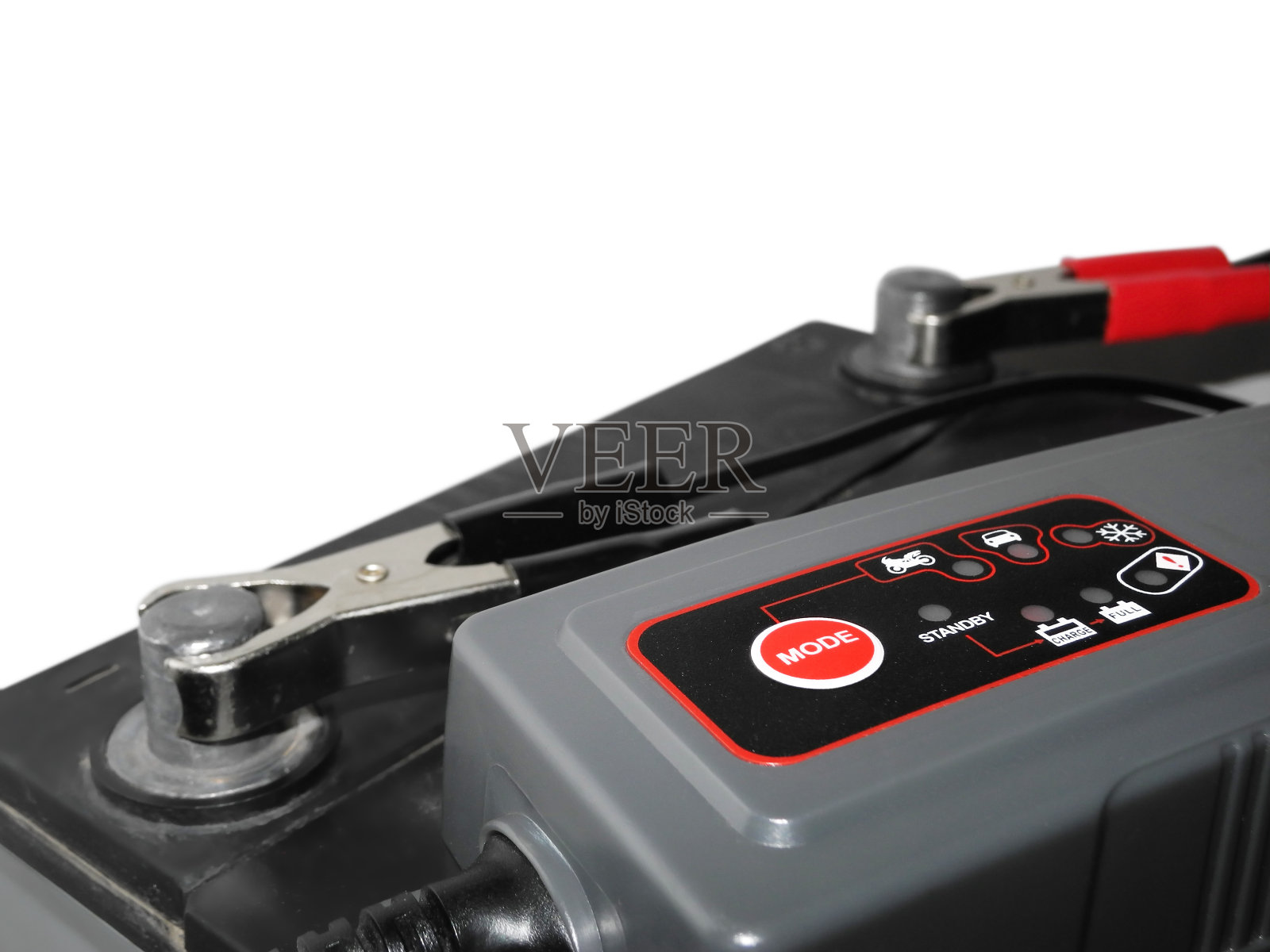 自动连接汽车电池充电器端子照片摄影图片