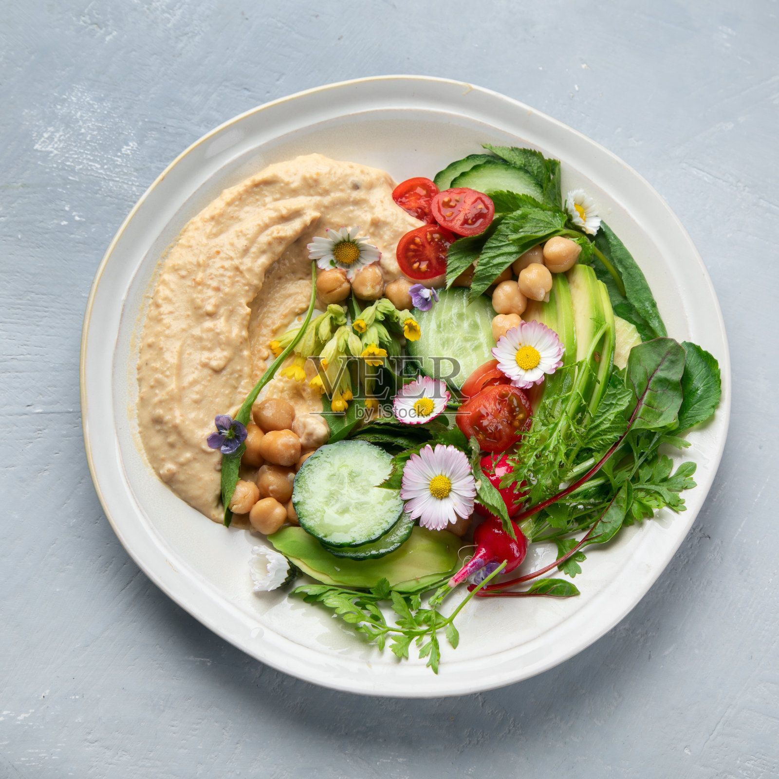 健康的素食沙拉。照片摄影图片