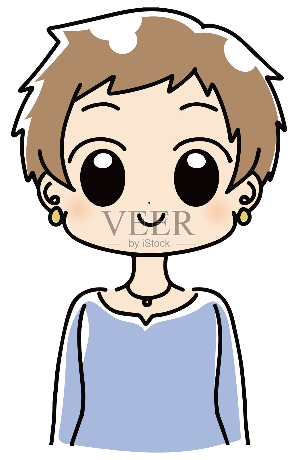 一个小中年妇女的插图设计元素图片