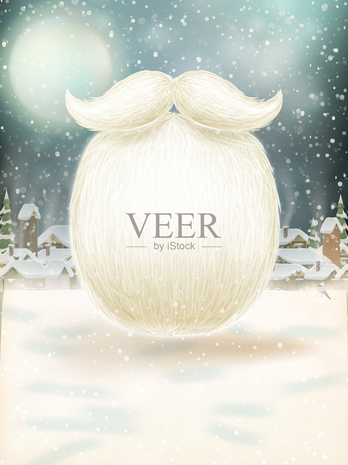 圣诞老人的胡子。每股收益10插画图片素材