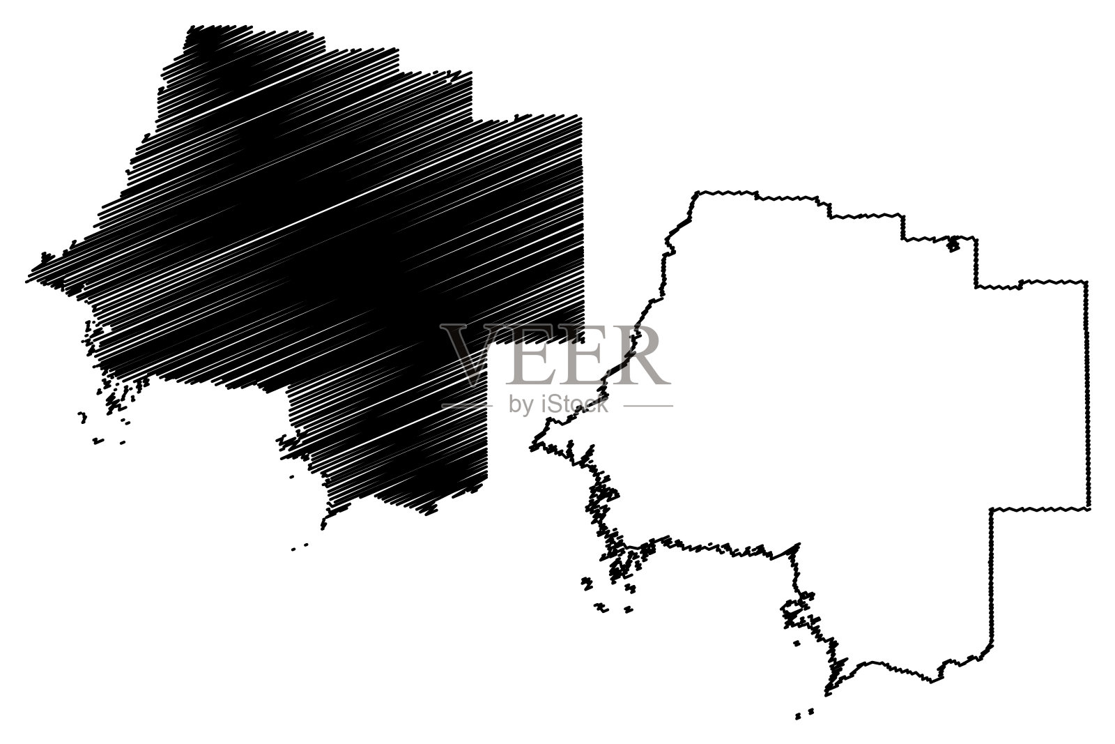 佛罗里达利维县的地图插画图片素材
