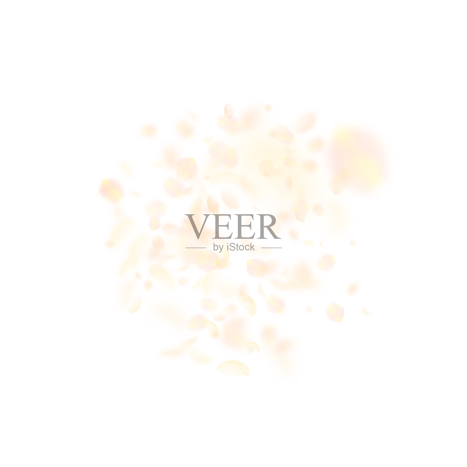 橘黄色的花瓣飘落下来。异国情调的r插画图片素材