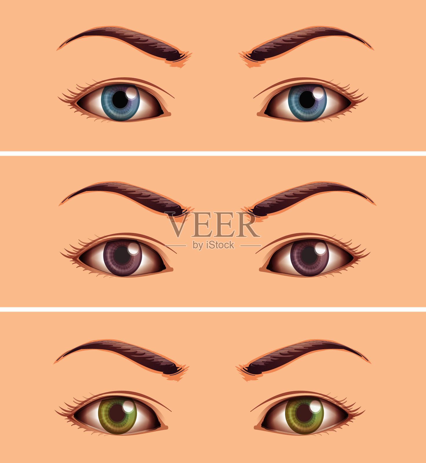 设置如果人闭上眼睛的区域插画图片素材