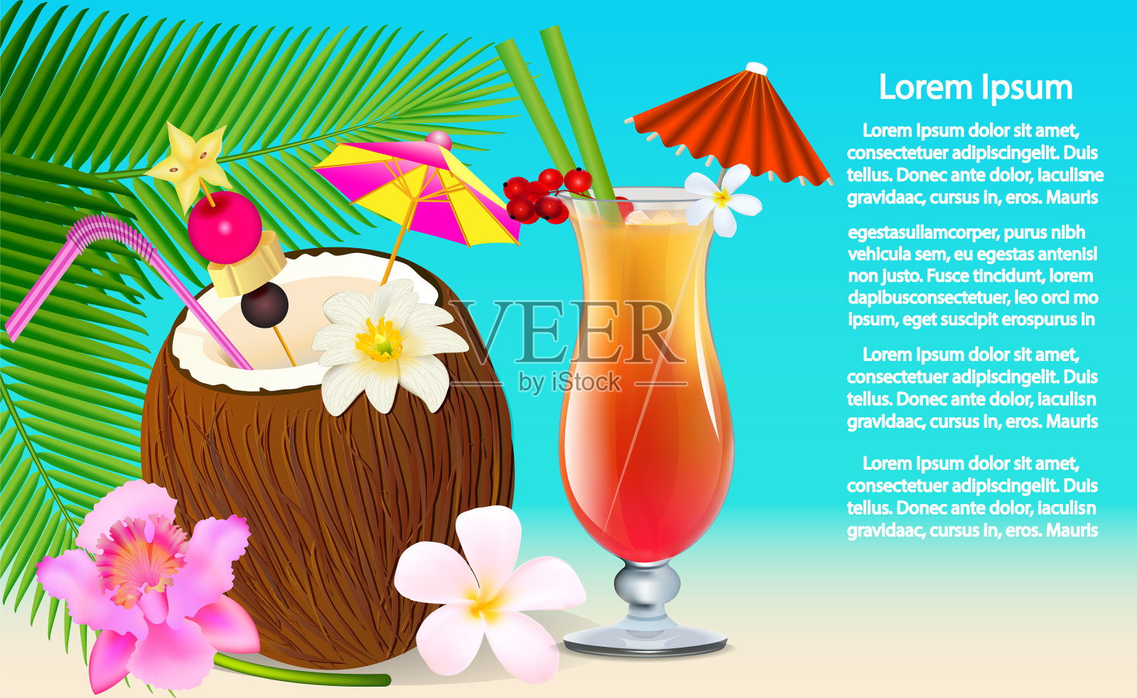 用鸡尾酒和插画图片素材