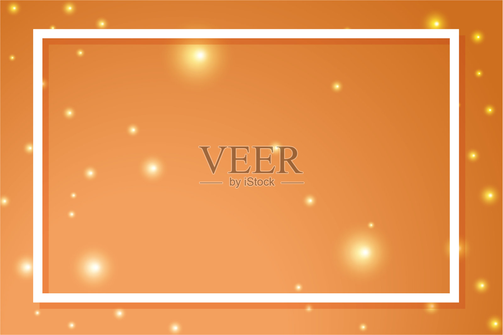 橙色背景和框架插画图片素材