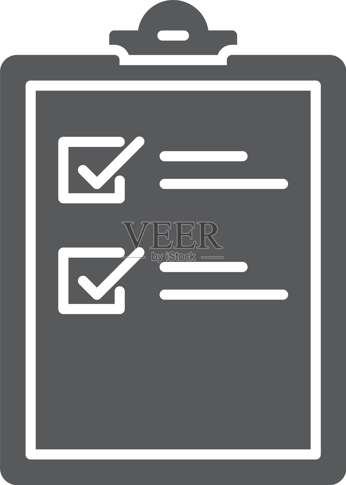 剪贴板检查表图标概念隔离图标素材