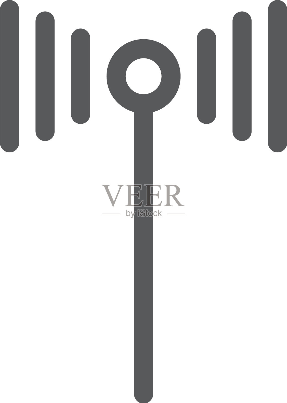 Wifi信号图标概念隔离在白色插画图片素材