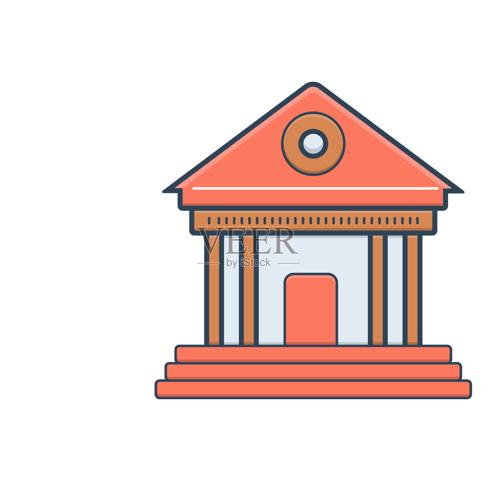 博物馆建筑插画图片素材