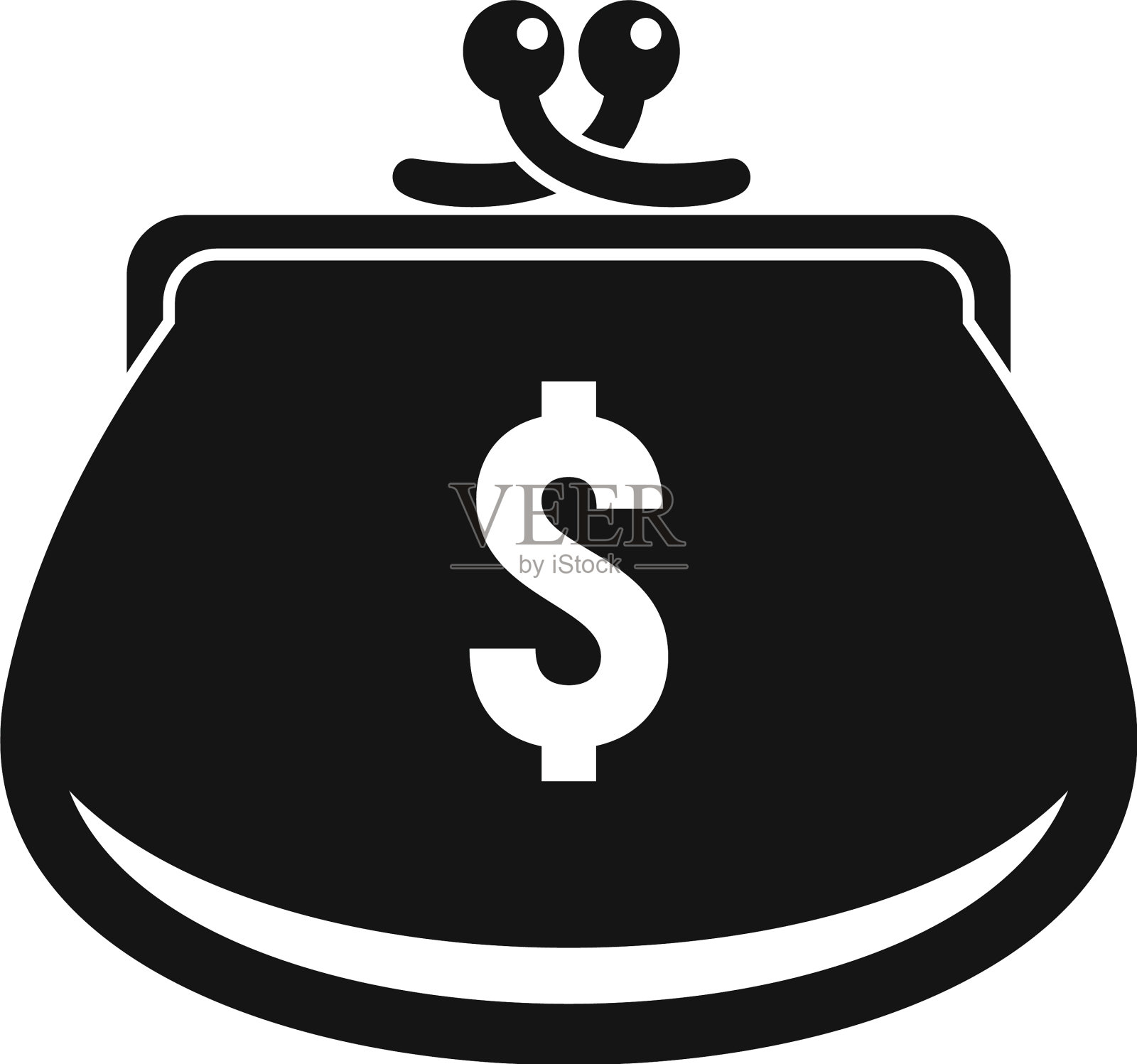 钱包图标简约风格设计元素图片