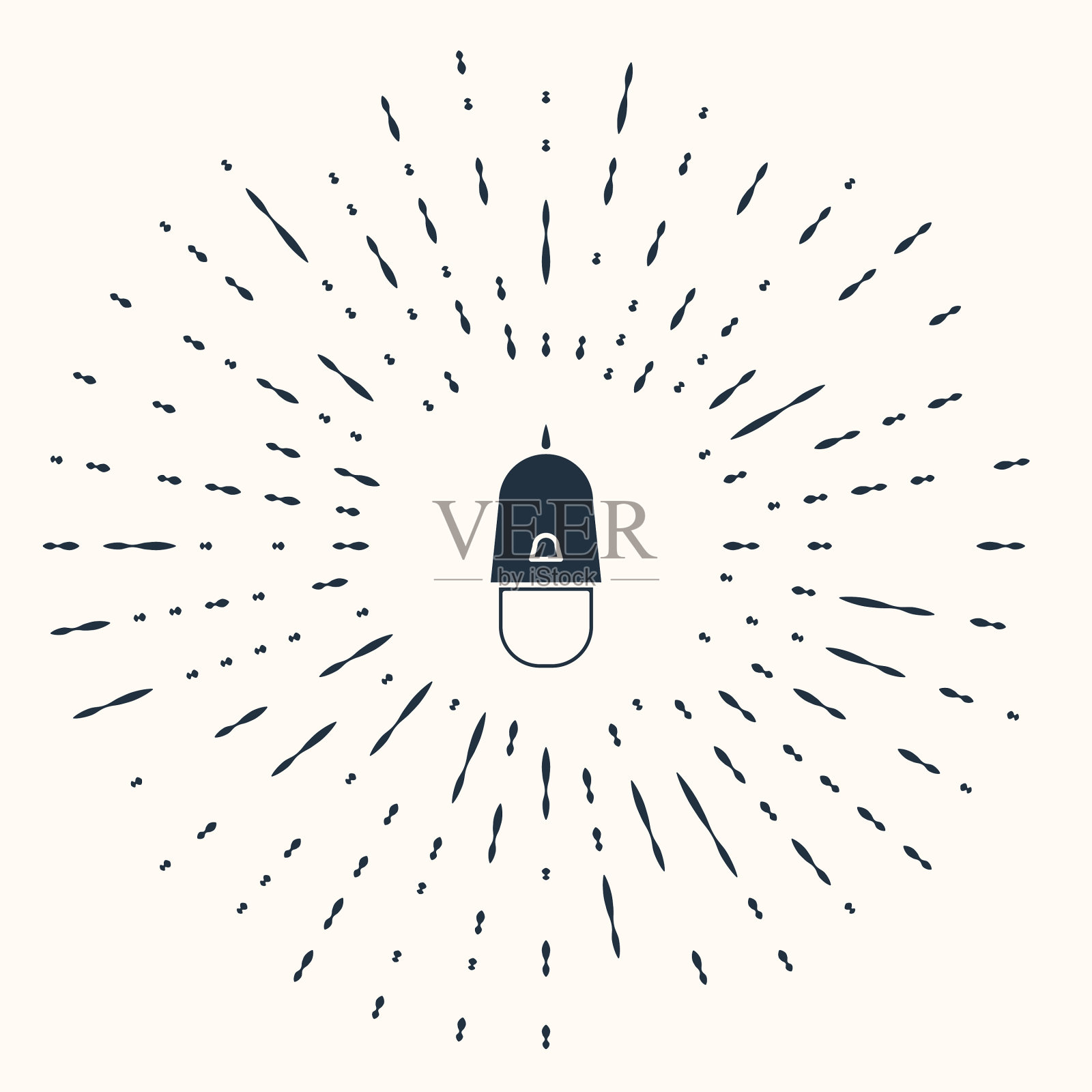 灰色警察帽与帽徽图标孤立插画图片素材