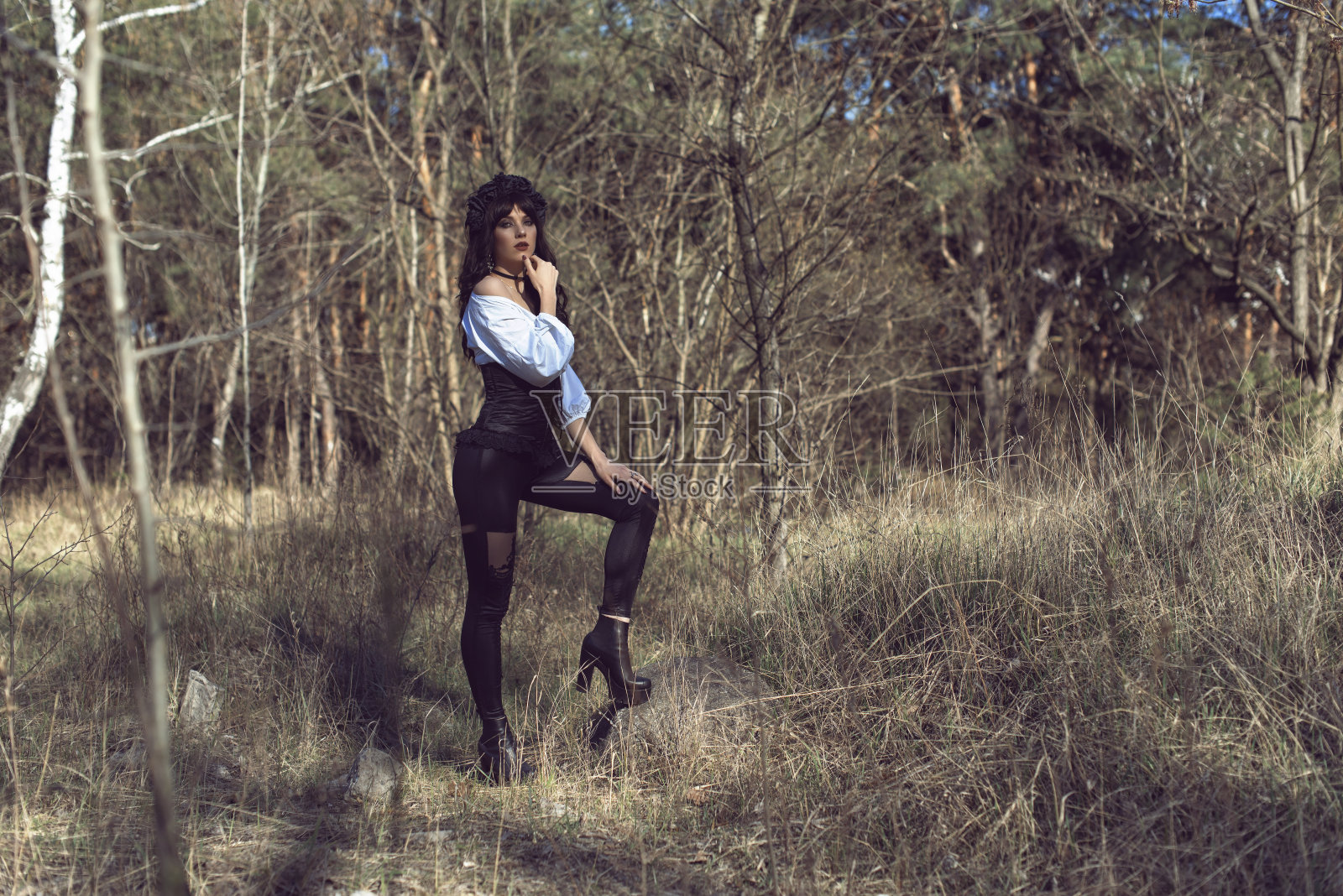 在一个阳光明媚的日子里拍摄春照照片摄影图片