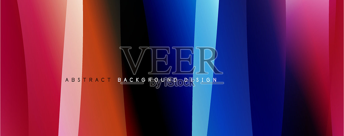 波浪液体风格的线条与阴影和灯光插画图片素材