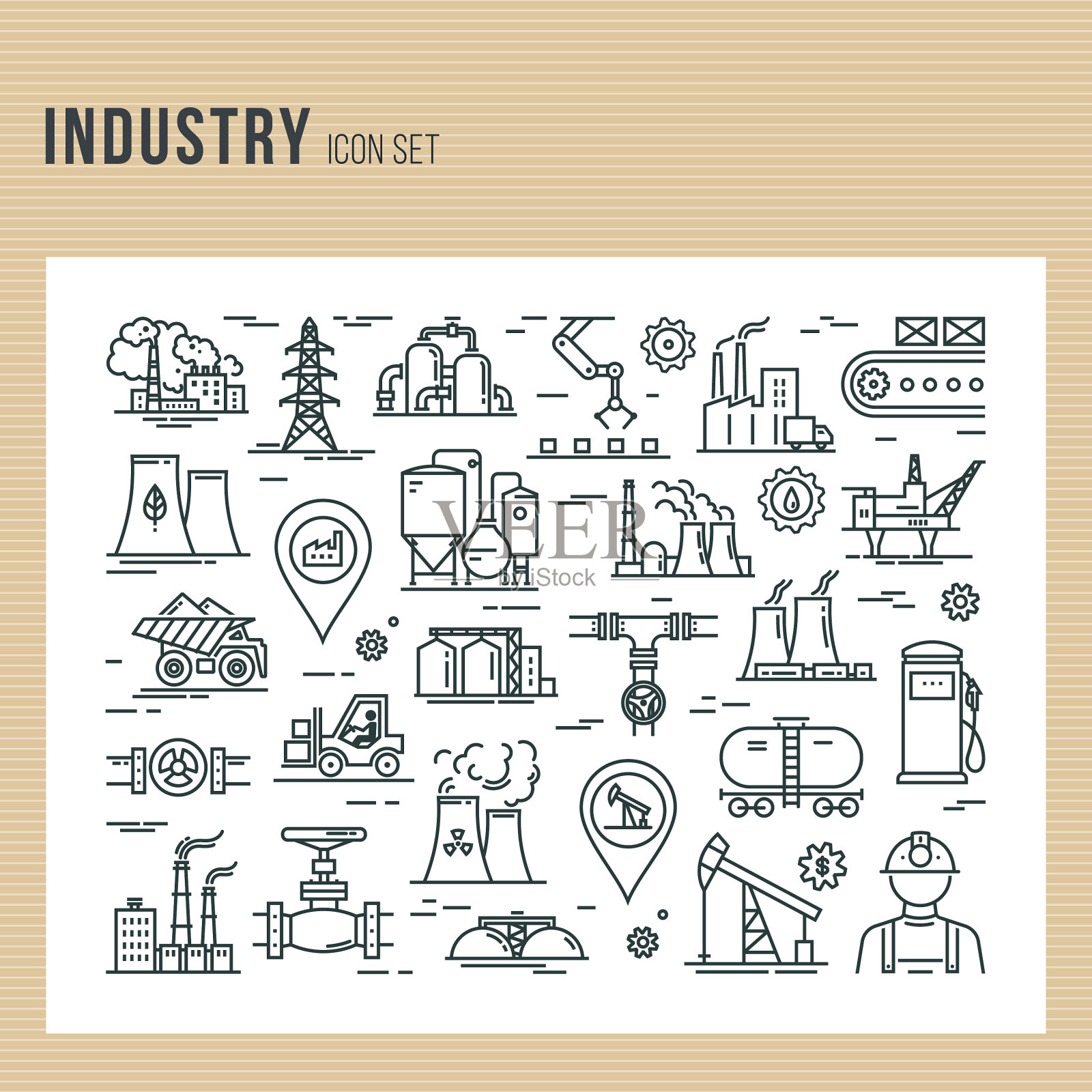 工业无缝背景的小册子或插画图片素材