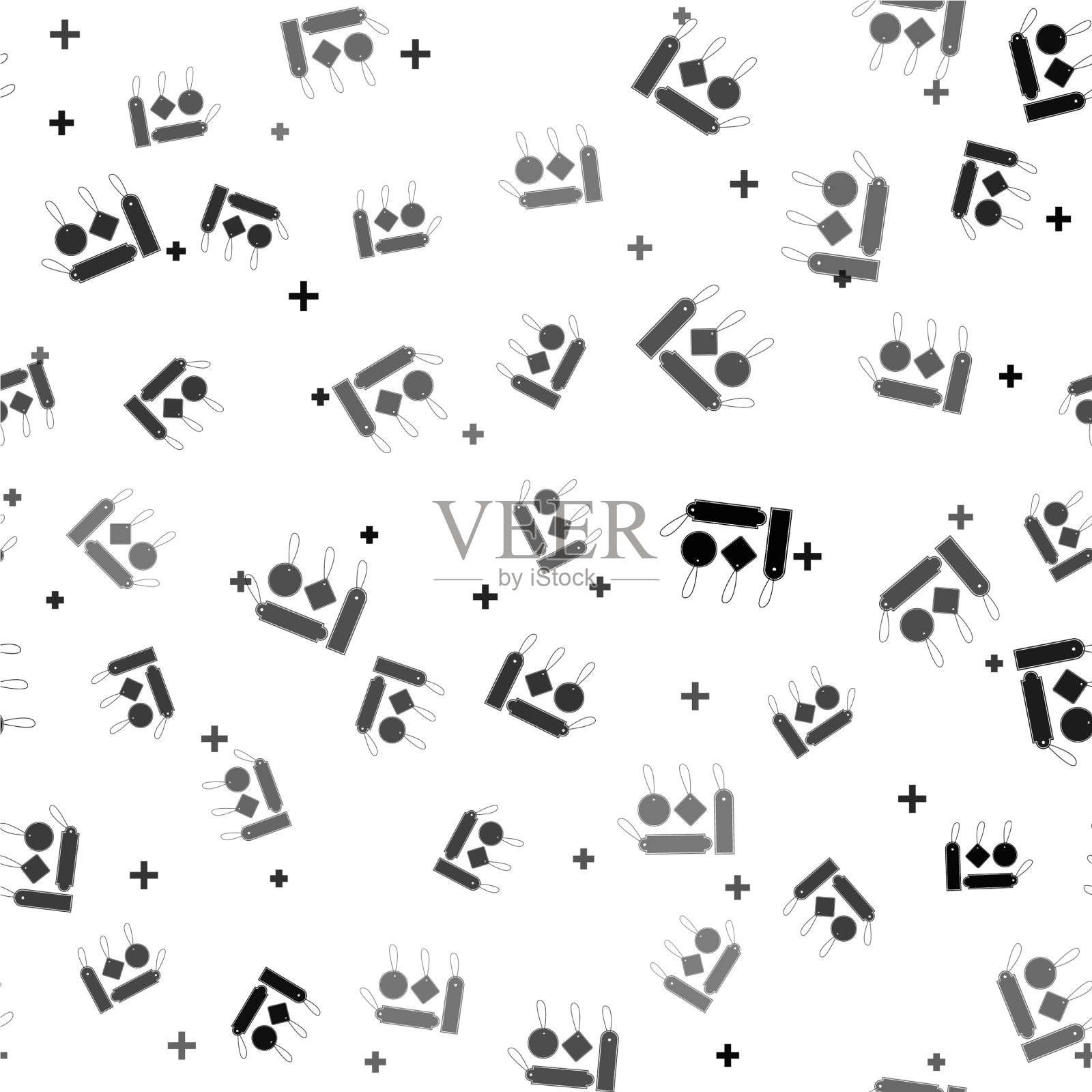 黑色空白标签模板价格标签设置图标设计模板素材