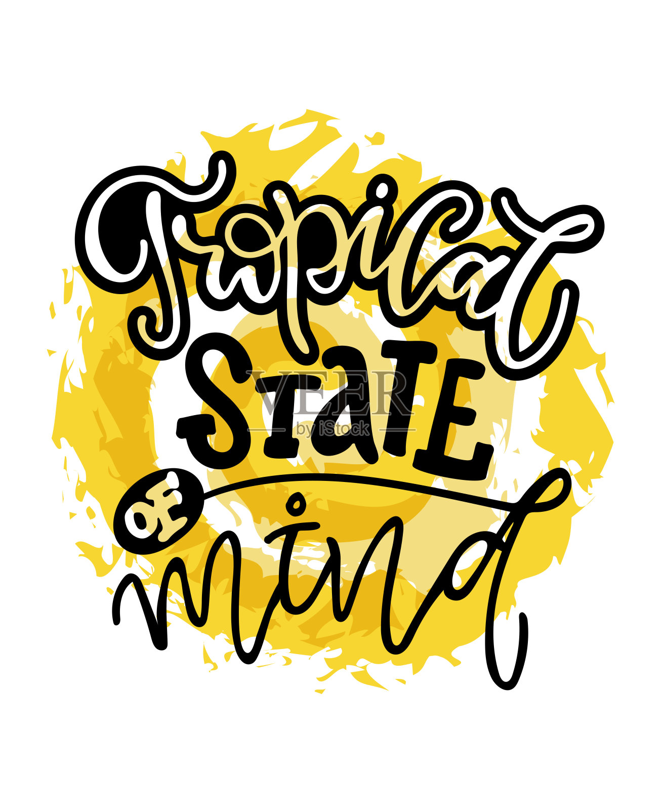 励志名言-手绘涂鸦明信片。刻字模板海报，横幅，t恤设计。插画图片素材