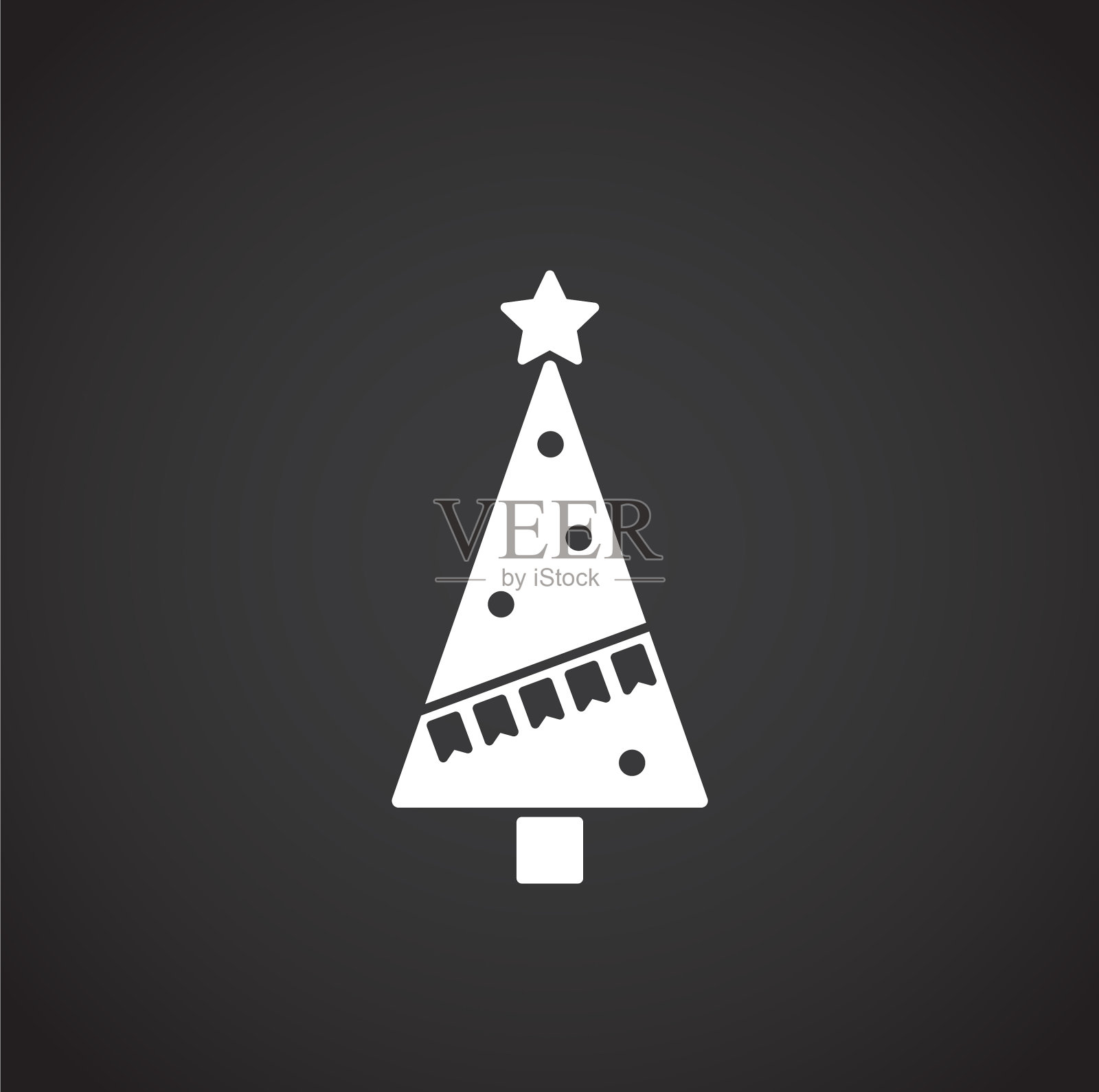 圣诞树图标的背景图形和插画图片素材